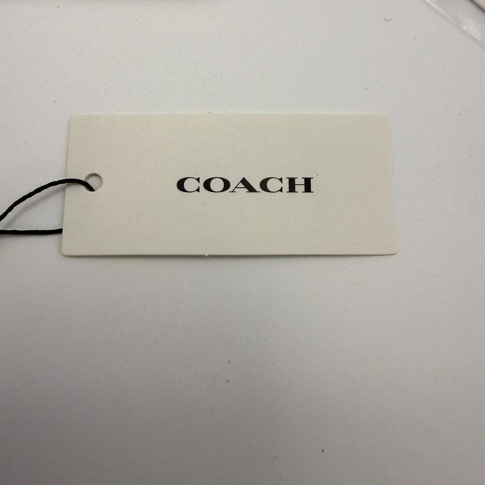 New Coach Heart Pendant Necklace Silver Chain 17" C Monogram with Dust Bag - Picture 7 of 13